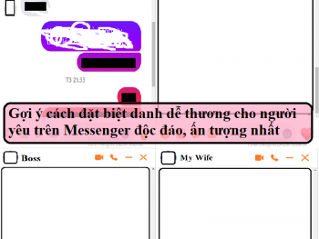 Đặt biệt danh dễ thương cho người yêu trên messenger