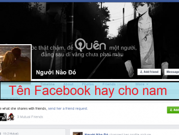 Tên nick facebook hay cho nam ngầu, hài hước