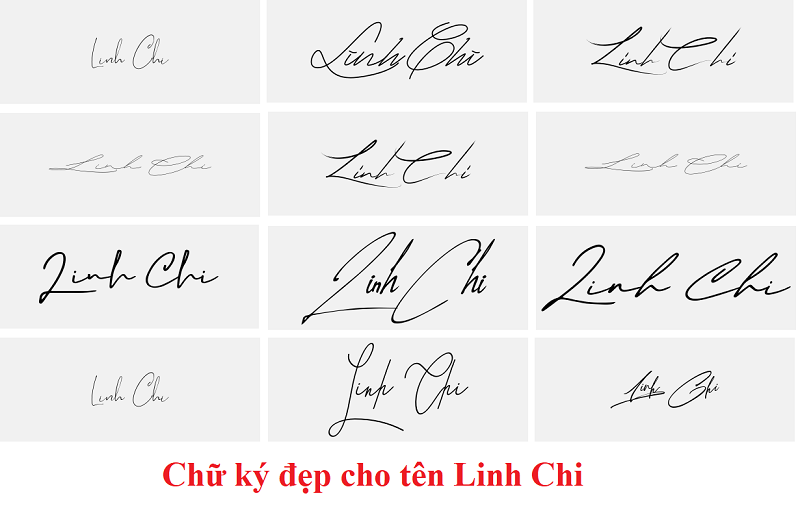 Ý nghĩa tên Linh Chi, chữ ký đẹp cho tên Linh Chi